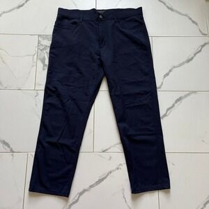 Unbound Merino relaxed fit travel pants navy blue sz 36x26